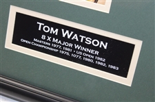Tom Watson Signed 8x Major Winner Display JSA #VV80633 -Framed