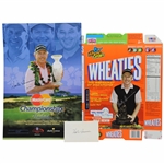 Hale Irwins Signed Wheaties Box, 2008 Hualalai Resort Poster & 3x5 Index Card JSA ALOA