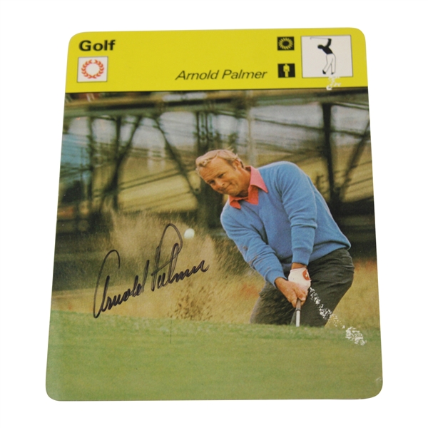 Arnold Palmer Signed 1978 Sportscaster Oversize Card JSA ALOA
