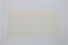 Sam Snead Signed Index Card JSA ALOA