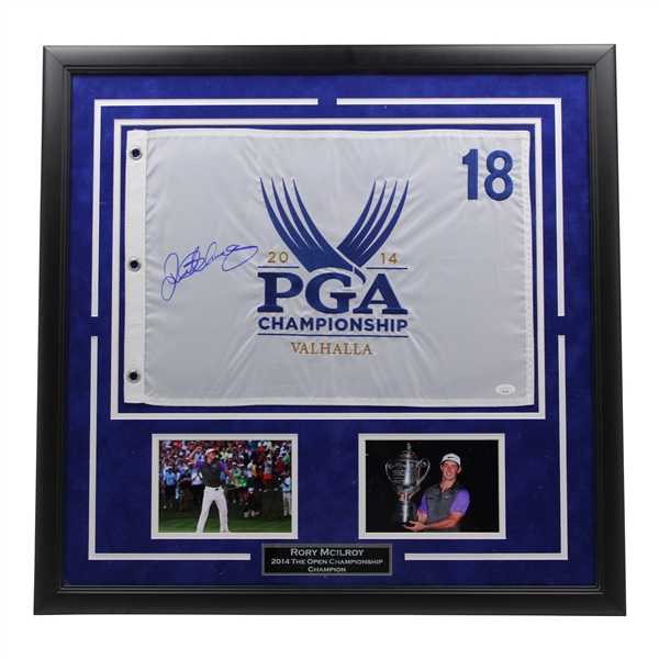 Rory McIlroy Signed 2014 PGA Championship at Valhalla Flag Display - Framed JSA #CB46466