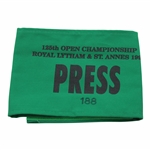1996 Open Championship at Royal Lytham & St. Annes Press Armband - Tom Lehman Winner