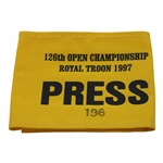 1997 Open Championship at Royal Troon Press Armband - Justin Leonard Winner