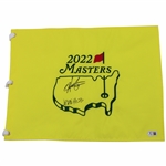 Hideki Matsuyama & Shota Hayafuki Signed 2022 Masters Embroidered Flag Beckett #BR24730