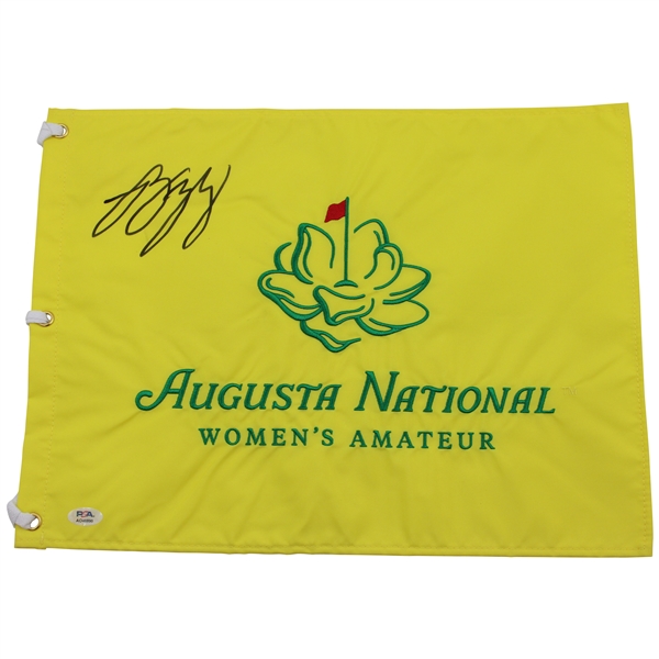 Rose Zhang Signed Augusta National Womens Amateur Embroidered Flag PSA #AO48890