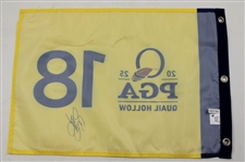 Spieth, Fowler, Smith & Cantlay Signed 2025 PGA Championship at Quail Hollow Flags JSA ALOA