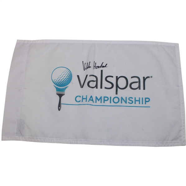 Victor Hovland Signed Valspar Championship Flag JSA ALOA