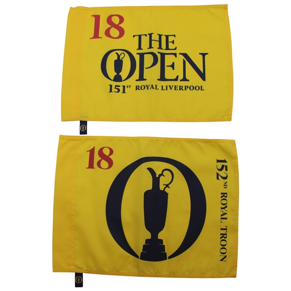 2023 & 2024 The Open Championship Yellow Screen Flags - 151st & 152nd Open Championships