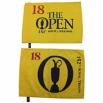 2023 & 2024 The Open Championship Yellow Screen Flags - 151st & 152nd Open Championships