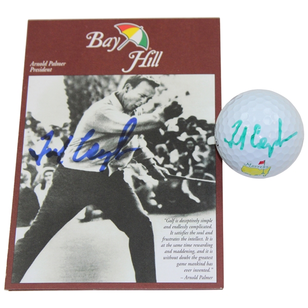 Fred Couples Signed Masters Logo Golf Ball & Api Scorecard JSA ALOA