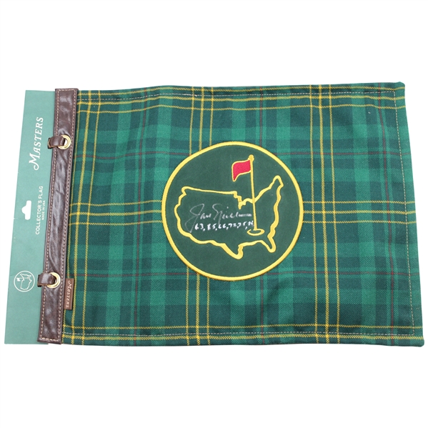 Jack Nicklaus Signed Tartan Flag With Years Won JSA ALOA