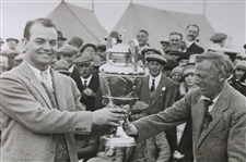 1926 Jess Sweetser 'American Wins the British Amateur' Trophy Presentation Photo