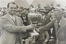 1926 Jess Sweetser 'American Wins the British Amateur' Trophy Presentation Photo