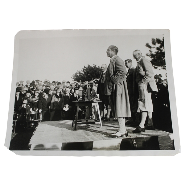 1928 Walter Hagen British Open Champ Receives his Trophy with Prince of Wales