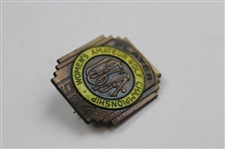 1954 US Womens Amateur at Allegheny CC Contestant Badge - Barbara Romack Winner