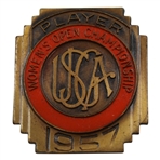 1957 US Womens Open at Winged Foot Contestant Badge - Betsy Rawls Winner
