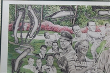 The Masters' 1934-1994 60th Anniversary Collage Print by Artist Michael Marron - Framed