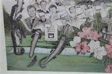 The Masters' 1934-1994 60th Anniversary Collage Print by Artist Michael Marron - Framed