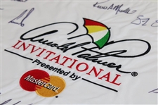 PGA Stars Multi-Signed Arnold Palmer Invitational White Embroidered Flag JSA ALOA