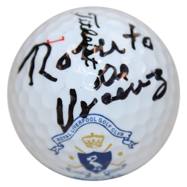 Roberto Di Vicenzo Signed Titleist Hoylake Royal Liverpool GC Logo Golf Ball JSA ALOA