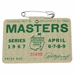 1967 Masters Tournament SERIES Badge #20499 - Gay Brewer Winner