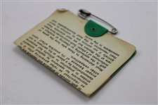 1968 Masters Tournament SERIES Badge #26621 - Bob Goalby Winner