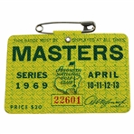 1969 Masters Tournament SERIES Badge #22601 - George Archer Winner