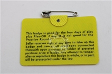 1969 Masters Tournament SERIES Badge #22601 - George Archer Winner