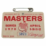 1970 Masters Tournament SERIES Badge #5073 - Billy Casper Winner