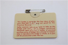 1970 Masters Tournament SERIES Badge #5073 - Billy Casper Winner