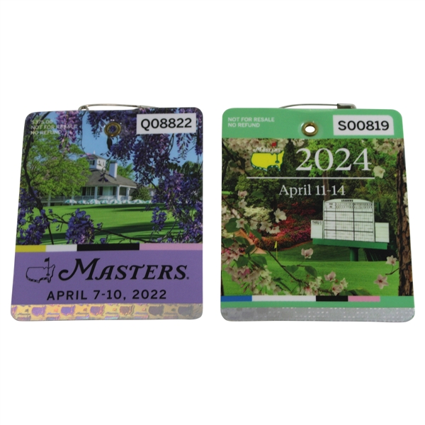 2022 & 2024 Masters Tournament SERIES Badges - Scottie Scheffler Wins