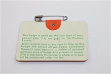 1977 Masters Tournament SERIES Badge #19669 - Tom Watson Winner