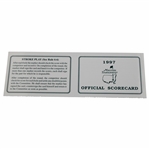 1997 Masters Tournament Official Scorecard - Tiger Woods First Master Win