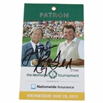 Nicklaus & Floyd Signed 2013 Memorial Tournament Wednesday Ticket JSA ALOA