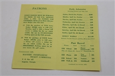 1962 & 1963 Masters Tournament Information Pamphlets - Palmer & Nicklaus Wins