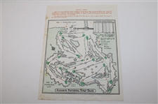 1965 Masters Tournament Complete Thursday-Sunday Pairing Sheets - Jack Nicklaus Win