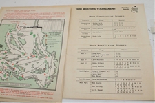 Twenty Three (23) Masters Tournament Pairing Sheets, Par 3, Computer Analysis Sheets & Parking Passes