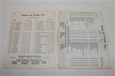 Twenty Three (23) Masters Tournament Pairing Sheets, Par 3, Computer Analysis Sheets & Parking Passes