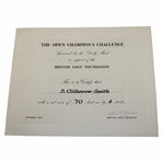 Ben Hogan Signed 1953 The Open Championship Challenge Certificate JSA ALOA
