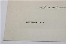 Ben Hogan Signed 1953 The Open Championship Challenge Certificate JSA ALOA