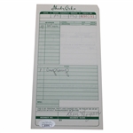 Ben Hogan Signed Shady Oaks Country Club Restaurant Receipt JSA #AI55791