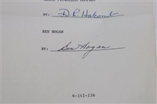Ben Hogan Signed 1982 Sohio Petroleum Co. Letter Regarding Salt Water Disposal JSA ALOA
