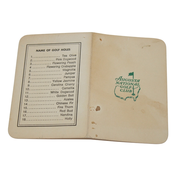 Classic Augusta National Golf Club Scorecard