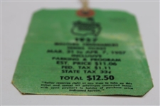 1957 Masters Tournament SERIES Badge #5260 with Original String - Doug Ford Winner