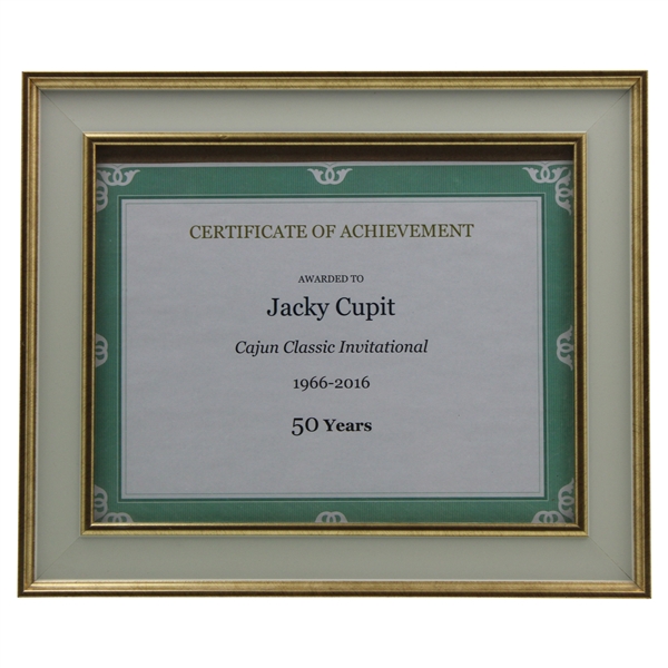 Jacky Cupits Cajun Classic Invitational Achievement Award