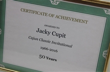 Jacky Cupit's Cajun Classic Invitational Achievement Award