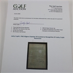 Jacky Cupit's 1963 Kilgore Chamber Of Commerce Recognition Of Jacky Culpit Resolution 