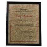 Jacky Cupits 1963 Gladewater Chamber Of Commerce Honorary Membership