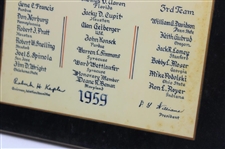 Jacky Cupit's 1959 Golf Coaches Association All America Golf Team Award Plaque
