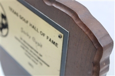 Jacky Cupit's 1983 Texas Hall Of Fame Award Plaque